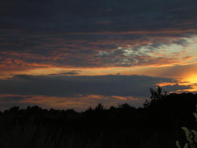 Sonnenuntergang in Berge
