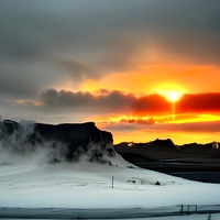 Island im Winter
